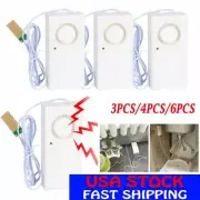3/4/6x Water Leak Alarm Flood Level Overflow Detector Sensor Home Security Alert