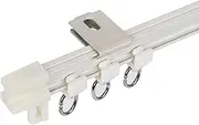 Ceiling Curtain Track, Heavy Duty Curtain Track Ceiling or Wall Mount Track Curtains Rail System, For RV Room Divider(1.5m/4.9ft)