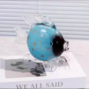 Room Crafts Table Decoration Room Decor Abstract Fish Statue-blue