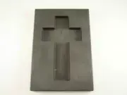 10 oz Custom Cross Gold High Density Graphite Mold 5 oz Silver Necklace 3-3/4"