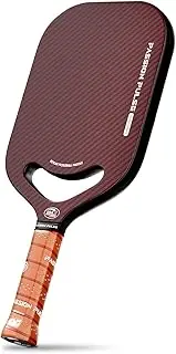 V8 Pro Pickleball Paddle -16mm T700 Carbon/Aramid Fiber Surface Pickle Ball Paddles, Thermoformed Unibody, Edgeless & Lightweight, USA Approved (Black/Red-16mm)