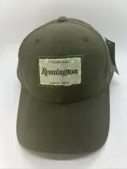 NWT REMINGTON Hat Adjustable Olive Green Dad Cap Outdoor Hunting OSFM
