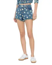 Alice and Olivia Warren Embroidered Cutoff Shorts