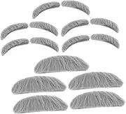 Halloween Costume Mustaches 5 Sets of Self-adhesive Fake Beards Moustaches for Cosplay Grandpa Professor Roles