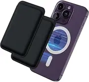 [2 Pack] T Tersely Magnetic Wallet Card Holder Compatible with Mag-Safe Wallet for iPhone 16/15/14 Pro Max/Pro/Plus Model, Wallet for iPhone 13 Pro Max/Pro/Mini/12 Series, Black