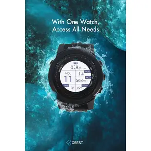特級經銷公司貨CREST CR-4 潛水電腦錶 贈玻璃保護貼+法蘭左長蛙箱