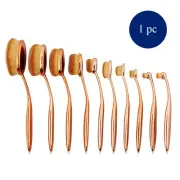 Set of 10 Oval Makeup Brushes – Fashionable Foundation & Blending Brush Set