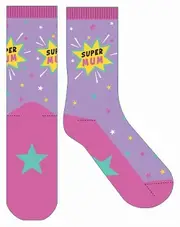 Frankly Funny Novelty Socks One Size Fits Most - Super Mum, EJF E10736