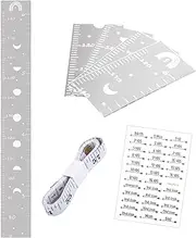 Puzzle Mirror Growth Chart, Foldable Growth Chart Height Measuring Mirror Ruler with Sticker for Children Kids Home Bedroom Kindergarten Nursery Wall Decor
