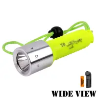 在飛比找momo購物網優惠-【WIDE VIEW】螢光T6潛水手電筒組(附電池+充電器N
