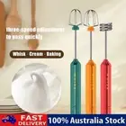 Electric Whisk USB Rechargeable Milk Frother Handheld 3 Speed Mixer Foam Maker