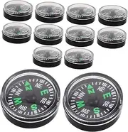 BESPORTBLE 12pcs Outdoor Compass Pocket Compass Outdoor Activities Compass for Car Tour Compass Mini Compass Carabiner Clip Hike Compass for Hiking Backpack for Black Plastic