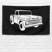 For Chevrolet Chevy C-10 1963 Stepside Truck Fans 3x5 ft Flag Garage Wall Banner