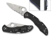 Spyderco Knives 'Thin Blue Line' Delica 4 C11FPSBKBL Stainless Pocket Knife