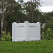Square Hamptons PVC Planters Planter Box PVC & UV Plant Flower Pot White