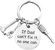 [FRCOLOR] Dad Key Chain Stainless Steel Key Ring Stylish Father's Day present for Home Car Office and More Thoughtful Dad Birthday Present with Engraved