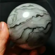 TOP 673G Natural Polished Picasso Banded Lace Agate Crystal Sphere Ball WD841