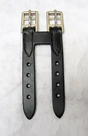 Black or Brown Heavy Bridle Leather Girth Extender Roller Buckles Amish Made
