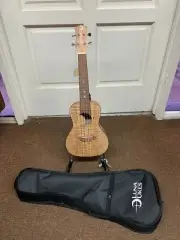 LUNA Exotic Spalt Maple Concert UKULELE new UKE w/ GIG BAG - Crescent Moon