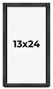 13x24 Shadow Box Frame Grey Charcoal Black | 0.875 Inches Deep | Solid Wood Shad