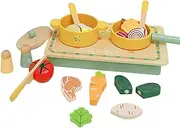 Pretend Cooking Sets for Kids | Toddler Kitchen Set,Realistic Pots, Shovels, Vegetables for Fine Motor Skills Develop Creativity
