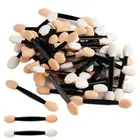 Disposable Eyeshadow Applicators, 100PCS Chrome Nail Powder Applicator Brush