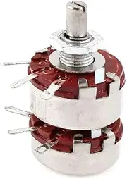 NEW LON0167 WTH118 6mm Shaft Dia Dual 10K Ohm 2W 2 Gang Linear Carbon Potentiometer(WTH118 6mm Schaftdurchmesser Dual 10K Ohm 2W 2 Gang Linear Carbon Potentiometer