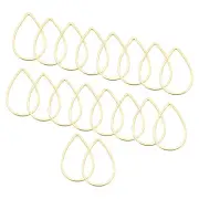 Beading Hoop Earrings, 60Pcs Drop Shape Beading Findings(22x14mm, Gold)