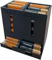 Dual Battery Dispenser AAA and AA Desktop Holder Organiser Storage Box - Australian Made