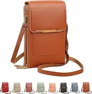 [Generic] Cherishion Leather Small Crossbody Bag/Mini Messenger Shoulder Handbag, Women'S Touch Screen Messenger Bag