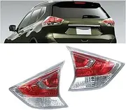 Compatible for Nissan X-Trail T32 2014 2015 2016 Car Rear Bumper Tail Lamp Tail Light Fog Lamp Stop Brake Light Inner Car Accessories(1 Left and 1 Right)