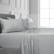 Elan Bamboo Innovations Luxurious Home Bed Sheet Soft Bedding Set - Silver
