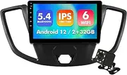 9 Inch IPS Touchscreen Android 12 Car Stereo for Ford Transit 2013-2019 with Wireless CarPlay & Android Auto 2+32GB Car Radio, Support GPS, WiFi 6, Bluetooth 5.4, FM Radio, Backup Camera, Dual USB