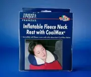 2 Travel Smart Neck Rests Soft Fleece With Ultra Absorbent Coolmax Fabric New