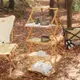 露營置物架子戶外收納架野餐多功能自駕游多層日式竹木露營桌折疊