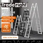 Traderight Folding Step Ladder Aluminium Extension Multipurpose Portable Sturdy