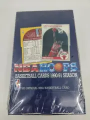 1990-91 NBA Hoops Basketball Box Blue Box Michael Jordan Cover 36 Packs SEALED