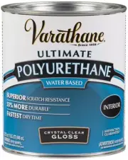 Varathane Water Based Interior Polyurethane Wood Indoor 1 Quart Clear Gloss 2 pk