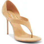 Jeffrey Campbell Rhian Stiletto Sandal in Camel Suede at Nordstrom, Size 5