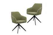 Raimon Furniture Set Of 2 Moz Rotation Modern Fabric Kitchen Dining Chair - Olive
