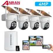 ANRAN 2K/4MP Solar Security Camera with Base Station, Spotlight, Expandable Loca