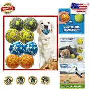 Multi-Color Indestructible Dog Balls - Engaging Fetch and Dental Health Toys