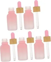 SOESFOUFU 5pcs Gradient Frosted Glass Dropper Bottles Oil Travel Containers for Essential Oils and Perfume Stylish and Durable Design for Salon Use