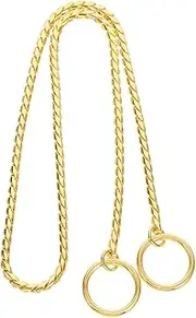 DINHEAROM Portable Dog Chain Leash Wear Resistant Puppy Collar for Outdoor Activities Lightweight Easy to Use Pet Supply Long Thick