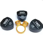 Diopter Lens 20D 90D & 78D With Manual For Eye Testing Golden Colour