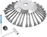 [VIABRICO] 10 Inch Unbreakable Wired Trimmer Blade, Steel Wire Cutter Trimmer Head, Wire Rotary Brush Weed Trimmer Head, Weed Eater Head with Adapter Kit for Moss Grass Rust Removal