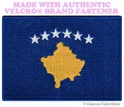 KOSOVO FLAG PATCH YUGOSLAVIA EMBROIDERED SOUVENIR new w/ VELCRO® Brand Fastener