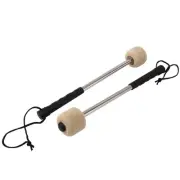 2Pcs Bass Drum Mallet Felt Head Percussion Mallets Timpani Sticks with5031