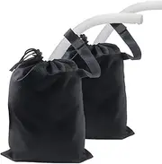 2 Pack CPAP Mask Cover, Protective Dust Cover with Strap, Reusable Travel Storage Bag Keeps Respirator Mask Clean and Protected(Black)