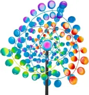 Wind Spinner Metal Kinetic Outdoor Large Double Blade Yard Garden Art Decoration